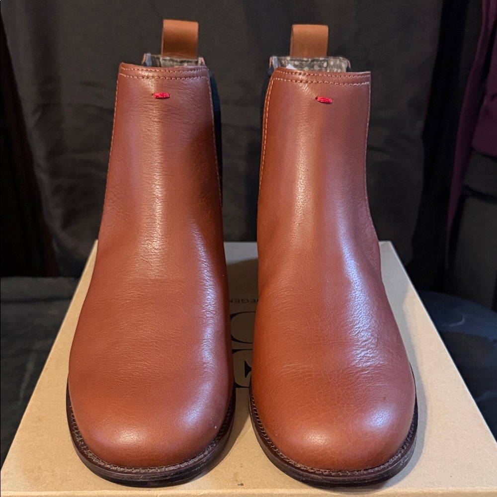 Women’s Yam/Brown Leather Zebi Chelsea Boots 12M